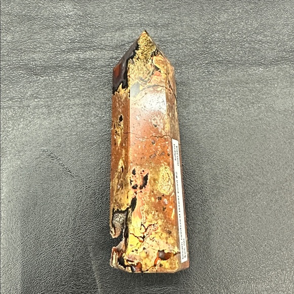 Polished Brown Rainforest Jasper Point - Picture 4 of 5